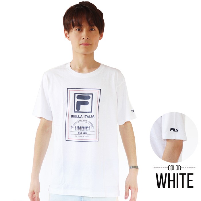 FILA フィラ Tシャツ Men's デザインプリント半袖Tシャツ 半袖