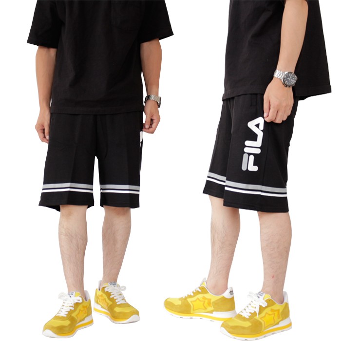 FILA フィラ ラインプリントミニ裏毛ハーフパンツ ブランド スポーツ メンズ レディース M L XL XXL |  | 01