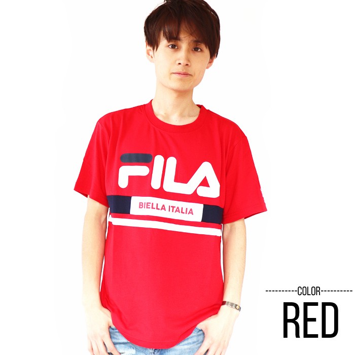 FILA Tシャツ Men's 切替ラインロゴTシャツ 半袖 トップス ウィメンズ | FILA | 01