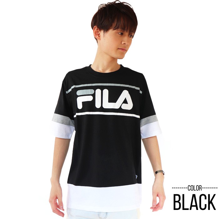FILA フィラ メンズ レディース Tシャツ Men's 袖バイカラーTシャツ tee トップス スポーツ XL XXL 2L 3L | FILA | 01