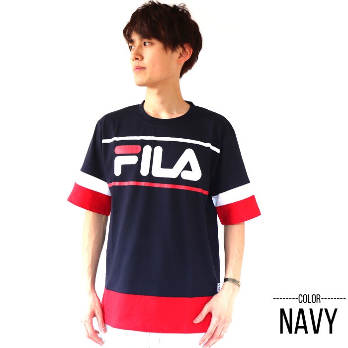 FILA フィラ メンズ レディース Tシャツ Men's 袖バイカラーTシャツ tee トップス スポーツ XL XXL 2L 3L | FILA | 02