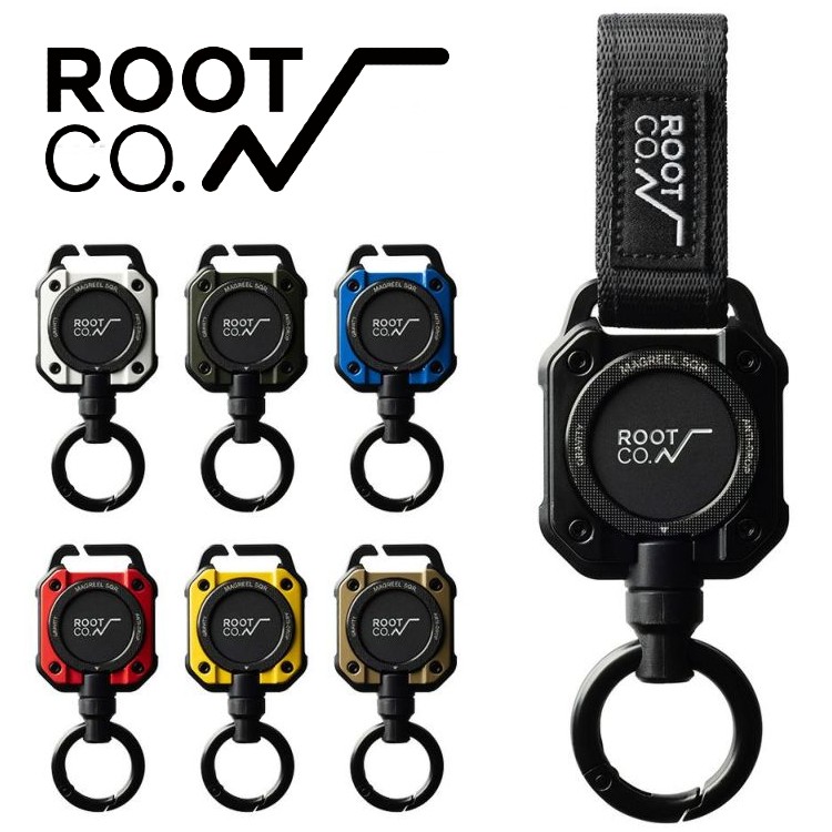 ROOT CO. ���[�g GRAVITY MAG REEL SQR. �R�[�h���[�� �L�����v �o�R �M�A �A�E�g�h�A �ނ� �J���r�i �L�[�z���_�[
