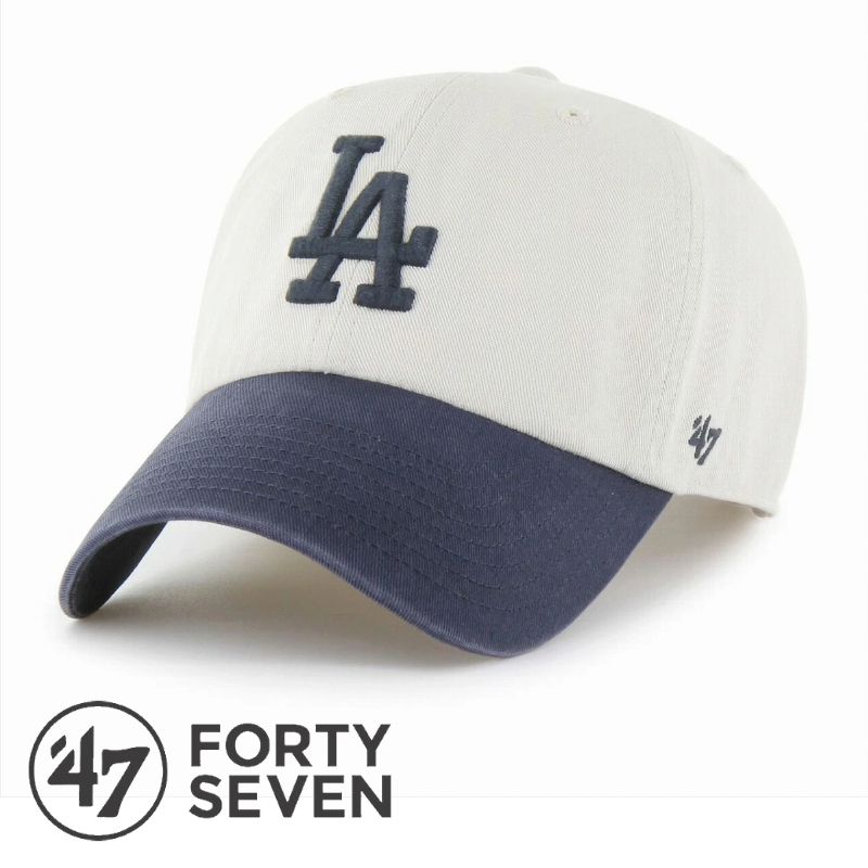 '47 �t�H�[�e�B�[�Z�u�� Dodgers Grand Stand '47 CLEAN UP Bone × Vintage Navy �h�W���[�X �L���b�v �싅 MLB �X�q �X�g���[�g �X�|�[�c
