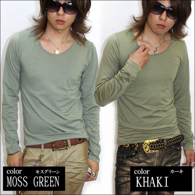 GLESS グレス Tシャツ Uネック無地ロンT カットソー トップス メンズ おしゃれ 長袖 秋 冬 春 無地 メンズファッション S M L XL |  | 04