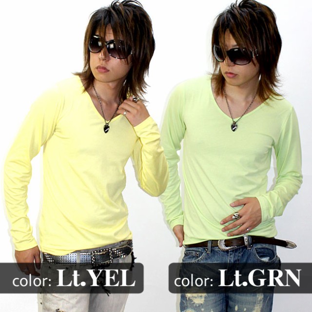 GLESS グレス Vネック 無地 ロンT Tシャツ TEE カットソー mens メンズ トップス おしゃれ 長袖 秋 冬 春 無地 メンズファッション S M L XL |  | 10