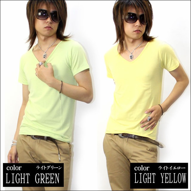 GLESS グレス 半袖Vネック無地 Tシャツ カットソー トップス メンズ おしゃれ 半袖 春 夏 秋 無地 メンズファッション M L |  | 09