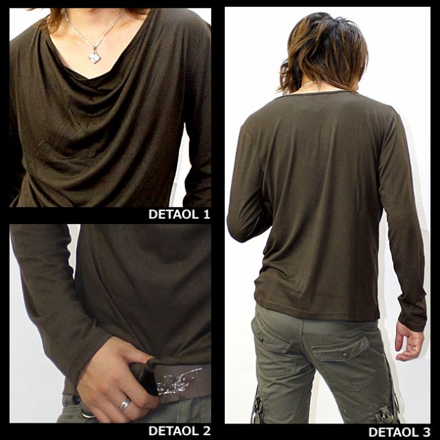 GLESS グレス ドレープ長袖カットソー メンズ おしゃれ 長袖 秋 冬 無地 メンズファッション M L ブランド トップス men's |  | 05