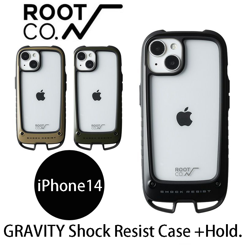 ROOT CO ルートコー 【iPhone14専用】GRAVITY Shock Resist Case +Hold. スマホケース スマホカバー  iPhoneケース アウトドア ハイキング キャンプ 登山