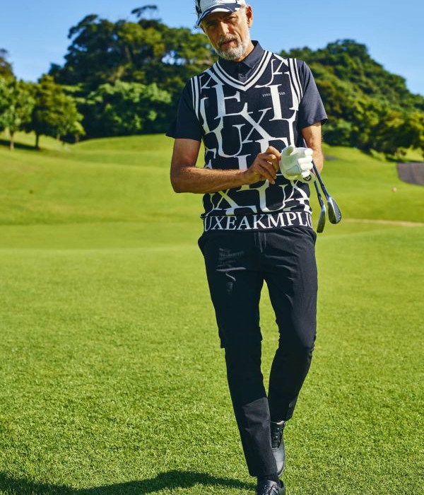 LUXEAKMPLUS リュクスエイケイエムプラス サイドロゴスーパーストレッチパンツ ゴルフ GOLF スポーツ ジャージ AKM おしゃれ ブランド | LUXE AKM PLUS | 05