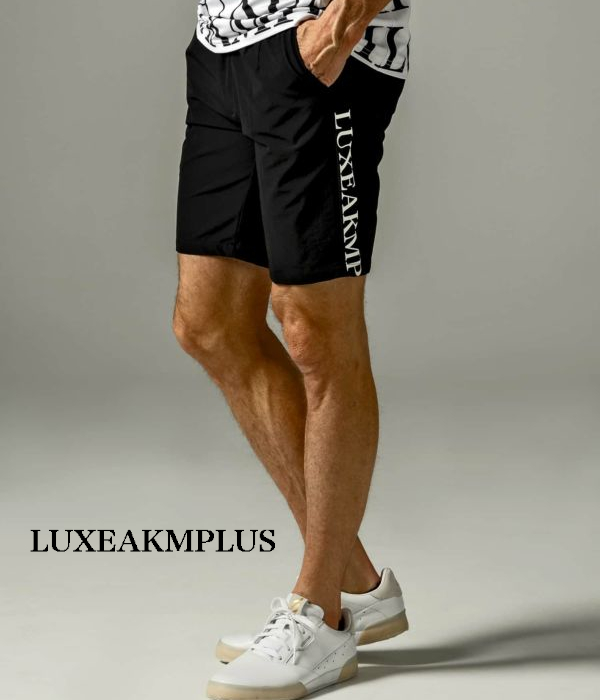 LUXEAKMPLUS リュクスエイケイエムプラス スーパーストレッチハーフパンツ ショートパンツ ゴルフ GOLF スポーツ 伸縮 ナイロン | LUXE AKM PLUS