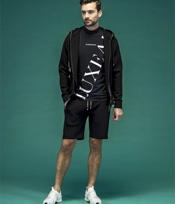 LUXEAKMPLUS リュクスエイケイエムプラス 軽量スウェットサイドロゴハーフパンツ メンズ ショートパンツ 男性 ジャージ カジュアル スポーツ ゴルフ | LUXE AKM PLUS | 14