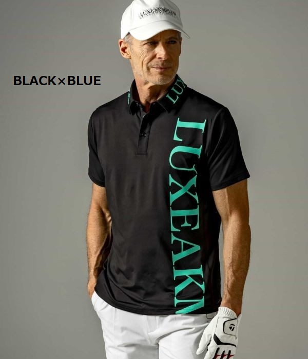 SALE セール LUXEAKMPLUS リュクスエイケイエムプラス バーチカルロゴ半袖ポロシャツ ゴルフ GOLF スポーツ カジュアル | LUXE AKM PLUS | 03