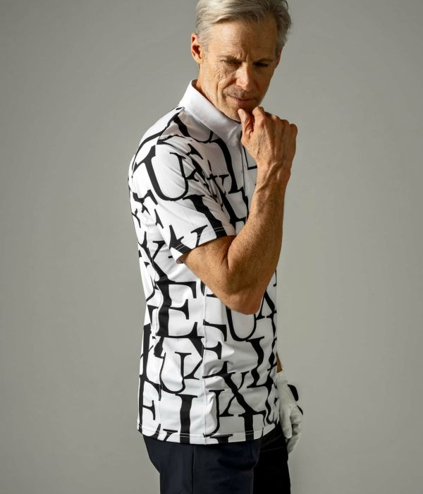 SALE セール LUXEAKMPLUS リュクスエイケイエムプラス 総柄ロゴ半袖ポロシャツ Tシャツ GOLF ゴルフ スポーツ 運動 カジュアル | LUXE AKM PLUS | 06