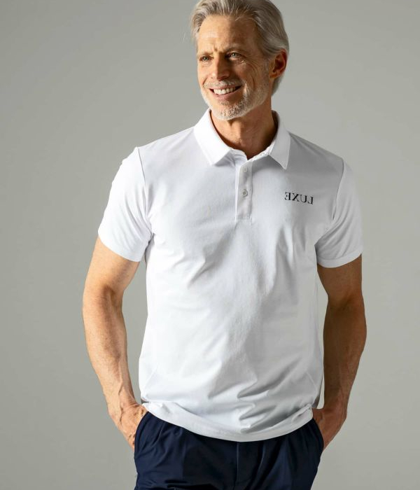 LUXEAKMPLUS リュクスエイケイエムプラス バックロゴ半袖ポロシャツ メンズ 男性 スポーツ カジュアル ゴルフ GOLF 運動 | LUXE AKM PLUS | 09