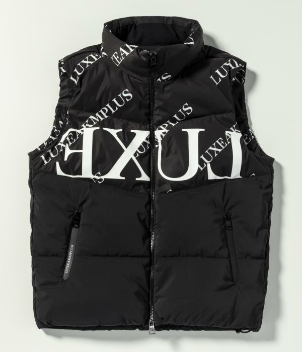 黒 花柄刺繍 ダウンベスト ダウンベスト（柄：文字、メッセージ）｜コート、ジャケット