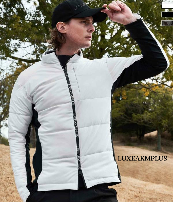 LUXE AKM PLUS リュクスエイケイエムプラス 袖ロゴ中綿ジャケット