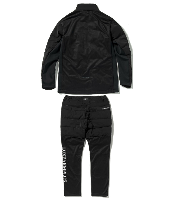 LUXEAKMPLUS中綿ジャケット&中綿パンツセットアップ防寒Lサイズゴルフ LUXE AKM PLUS リュクスエイケイエムプラス 中綿ジャケット&中綿パンツ