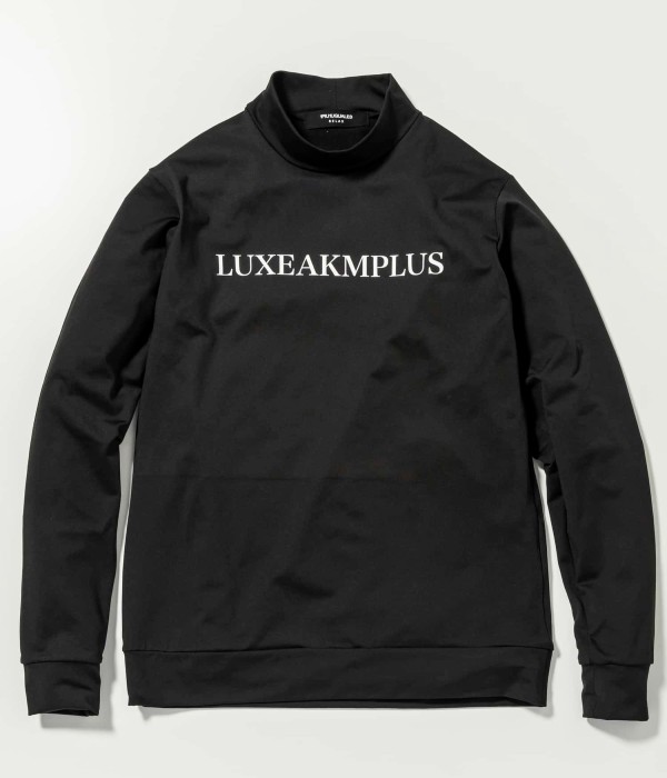 LUXEAKMPLUS リュクスエイケイエムプラス フロントロゴモックネックTシャツ 長袖 メンズ 男性 ゴルフ GOLF スポーツウェア ブランド  おしゃれ
