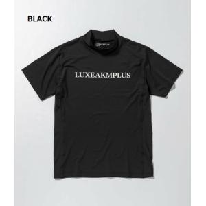 LUXEAKMPLUS リュクスエイケイエムプラス ベーシックロゴモックネック半袖Tシャツ ゴルフ ...