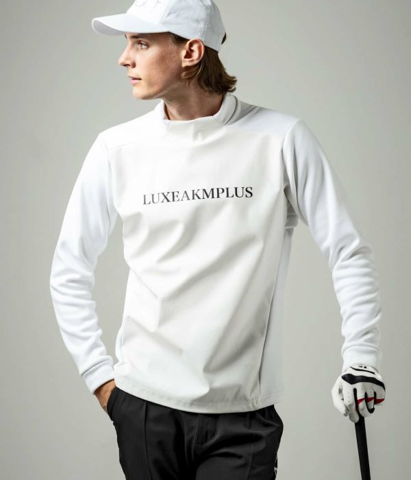 LUXEAKMPLUS リュクスエイケイエムプラス ウィンドプルーフモックネックTシャツ 長袖 ゴルフ メンズ GOLF スポーツ おしゃれ 防寒｜upper-gate｜13