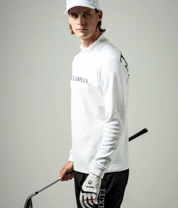 LUXEAKMPLUS リュクスエイケイエムプラス ウィンドプルーフモックネックTシャツ 長袖 ゴルフ メンズ GOLF スポーツ おしゃれ 防寒｜upper-gate｜14