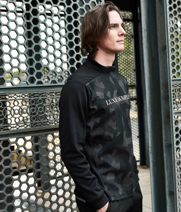 LUXEAKMPLUS 23AW 新品 ウィンドプルーフモックネックTシャツ LUXE AKM PLUS LUXEAKMPLUS リュクスエイケイエムプラス