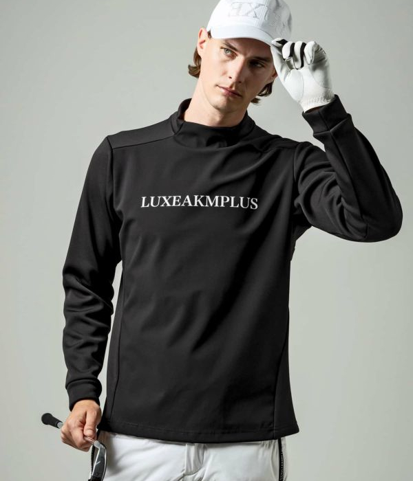 LUXEAKMPLUS リュクスエイケイエムプラス ウィンドプルーフモックネックTシャツ 長袖 ゴルフ メンズ GOLF スポーツ おしゃれ 防寒｜upper-gate｜09