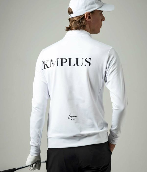 LUXEAKMPLUS リュクスエイケイエムプラス 光沢ロゴモックネックTシャツ 長袖 ゴルフ メンズ 男性 GOLF スポーツ おしゃれ｜upper-gate｜06