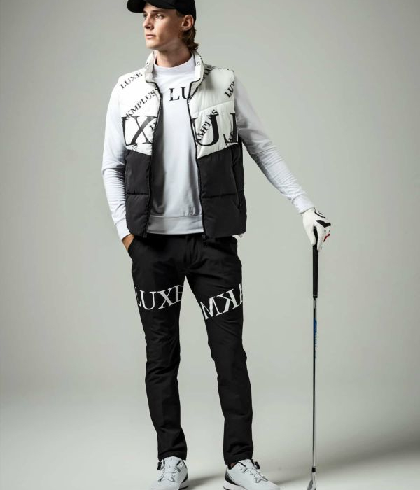 LUXE AKM PLUS リュクスエイケイエムプラス 光沢ロゴモックネックT