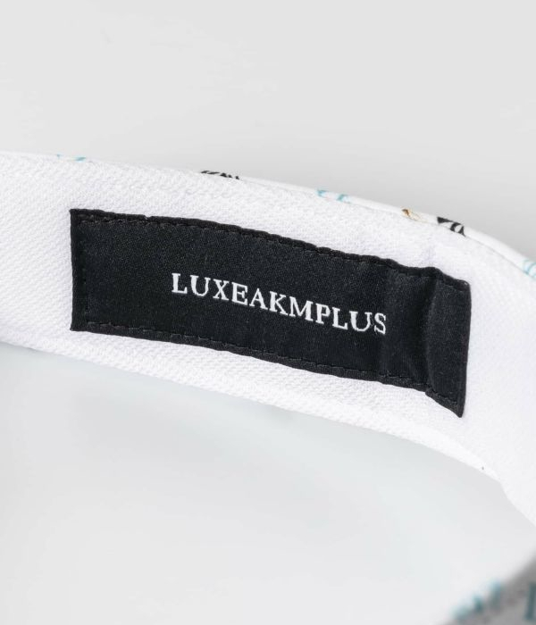 LUXEAKMPLUS リュクスエイケイエムプラス 総柄ロゴサンバイザー 帽子 ゴルフ ランニング ジョギング スポーツ トレーニング｜upper-gate｜11