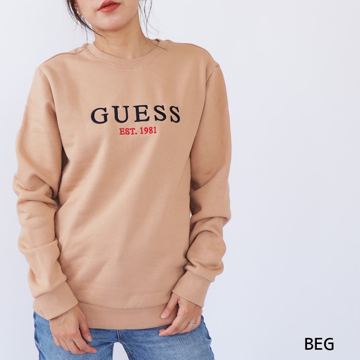 GUESS ゲス トレーナー スウェット 刺繍ロゴトレーナー 正規品 アメカジ 男女兼用 ブランド 2019年秋冬新作 モデル MJ4K8457K