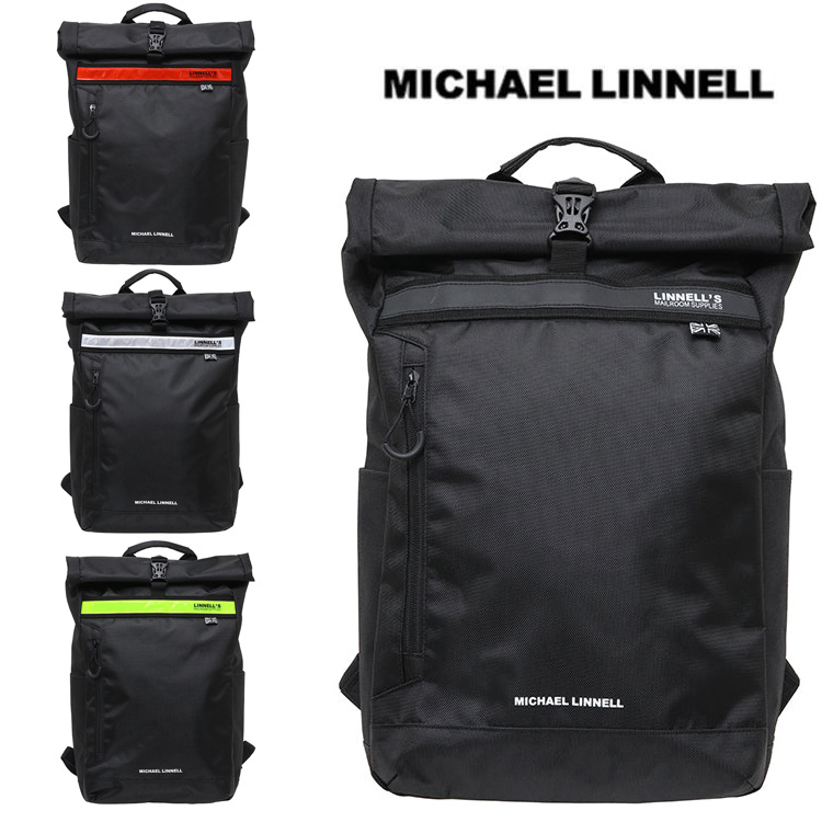 SY32 MICHAEL LINNELL ロールトップリュック ブラック マイケルリンネル ロールトップバックパック ML-035 ブラック