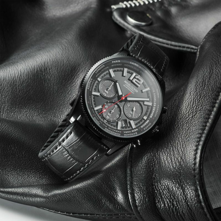 Angel Clover エンジェルクローバー MONDO SOLAR 腕時計 ソーラー メンズ 革ベルト おしゃれ ブランド ブラック オフィス ビジネス |  | 01