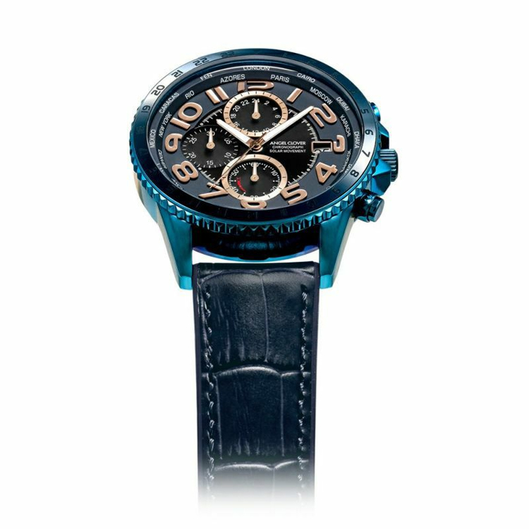 Angel Clover エンジェルクローバー MONDO SOLAR 腕時計 ソーラー 革ベルト ネイビー メンズ おしゃれ ブランド ギフト プレゼント ビジネス |  | 02