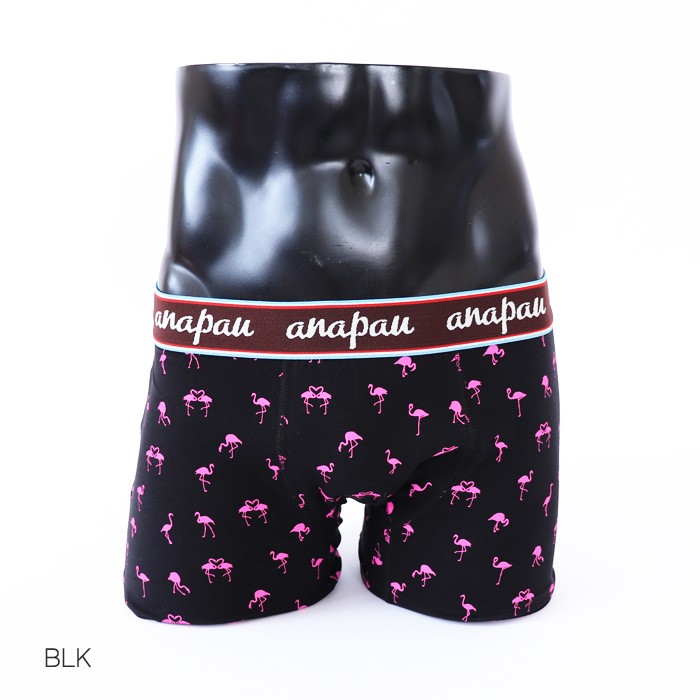 anapau アナパウ フラミンゴハート ボクサーパンツ ブルー ピンク 下着 メンズ ギフト プレゼント 誕生日 かわいい おしゃれ ボクサー 日本製 MADE IN JAPAN |  | 01