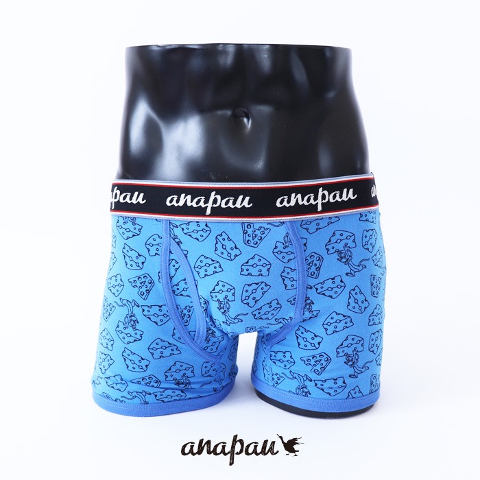 anapau アナパウ チーズとマウス 男性下着 BLUE ボクサーパンツ ブルー 下着 メンズ ギフト プレゼント バレンタイン |  | 01