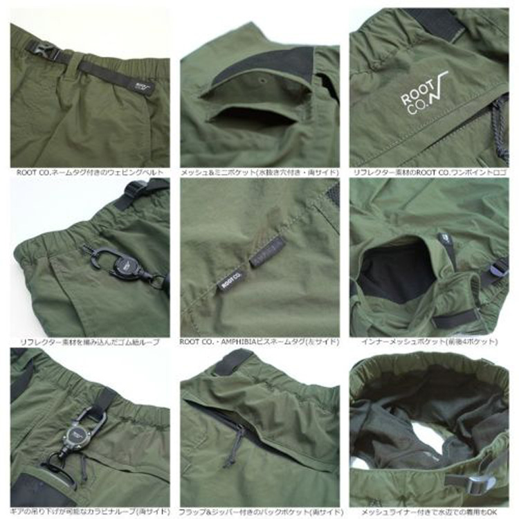 ROOT CO. ルートコー PLAY AMPHIBIA Waterside Shorts single color type ショートパンツ ショーツ アウトドア メンズ レディース ブランド |  | 03