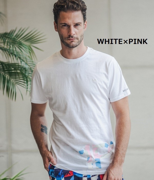 1PIU1UGUALE3 RELAX ウノピゥウノウグァーレトレ カモ柄ロゴ半袖Tシャツ カットソー カジュアル 迷彩 おしゃれ ブランド | 1PIU1UGUALE3 RELAX | 01