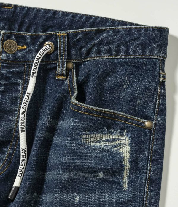 SALE セール 1PIU1UGUALE3 RELAX ウノピゥウノウグァーレトレ リラックス フェイクファスナーボタンフライダメージデニム カジュアル ジーンズ | 1PIU1UGUALE3 RELAX | 10