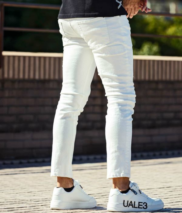 定価6.2万1piu1uguale3 9 tapered ダメージデニムパンツⅥ 楽天市場】ダメージデニム ロールアップ ストレッチ スキニー
