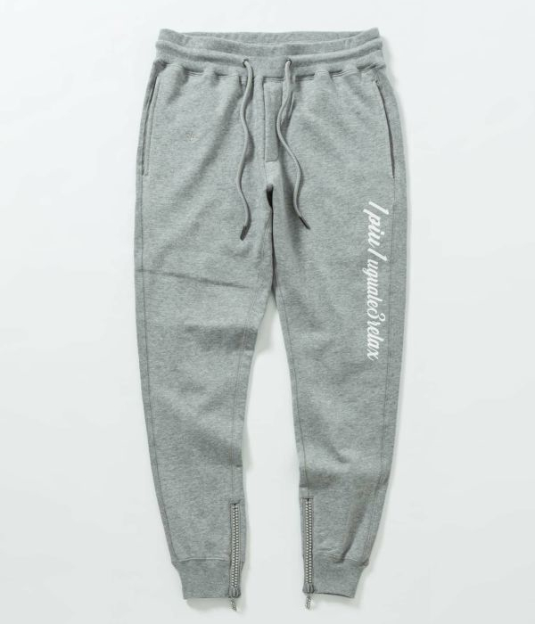 1PIU1UGUALE3 RELAX ウノピゥウノウグァーレトレ リラックス グリッターロゴスウェットパンツ メンズ ジョガーパンツ ジャージ カジュアル スポーツ | 1PIU1UGUALE3 RELAX | 01