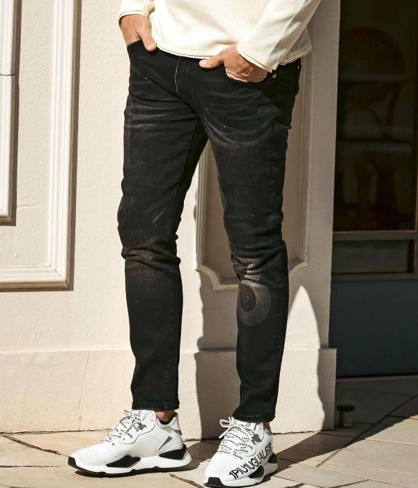 1PIU1UGUALE3 RELAX ウノピゥウノウグァーレトレ リラックス ロゴ×カモ刺繍デニム メンズ 男性 ジーンズ 迷彩 カモフラ スリム ストレッチ 細身 | 1PIU1UGUALE3 RELAX | 12