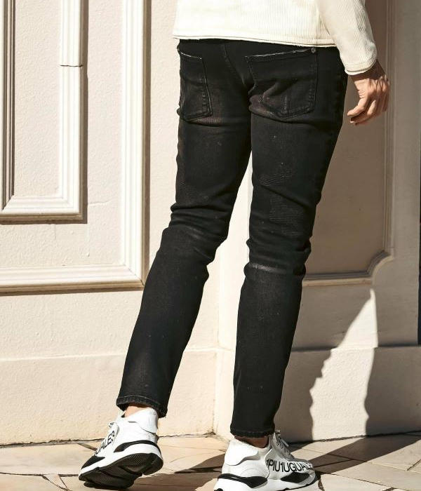 1PIU1UGUALE3 RELAX ウノピゥウノウグァーレトレ リラックス ロゴ×カモ刺繍デニム メンズ 男性 ジーンズ 迷彩 カモフラ スリム ストレッチ 細身 | 1PIU1UGUALE3 RELAX | 13