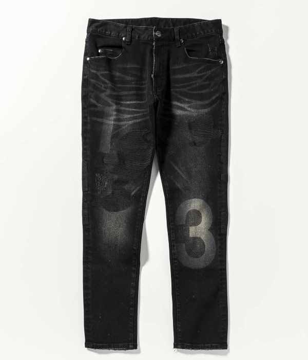 1PIU1UGUALE3 RELAX ウノピゥウノウグァーレトレ リラックス ロゴ×カモ刺繍デニム メンズ 男性 ジーンズ 迷彩 カモフラ スリム ストレッチ 細身 | 1PIU1UGUALE3 RELAX | 14