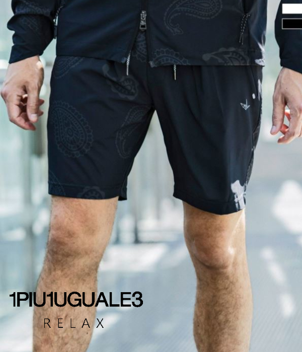 1PIU1UGUALE3 RELAX ウノピゥウノウグァーレトレ リラックス クレイジーデザインストレッチ ショーツ トレーニングウェア スポーツ ランニング ハーフパンツ 1PIU1UGUALE3 RELAX ウノピゥウノウグァーレトレ リラックス