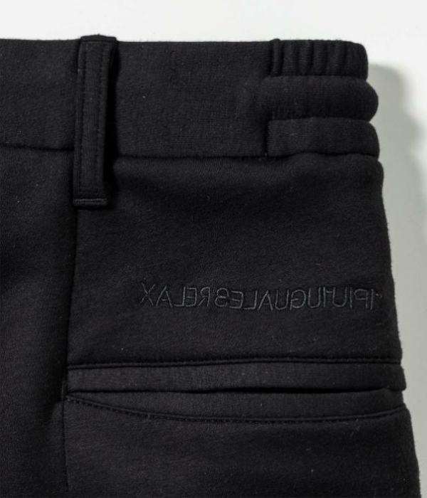 1PIU1UGUALE3定価6.3万円20AWクレイジーリブスラックス黒 1PIU1UGUALE3 RELAX ウノピゥウノウグァーレトレ リラックス