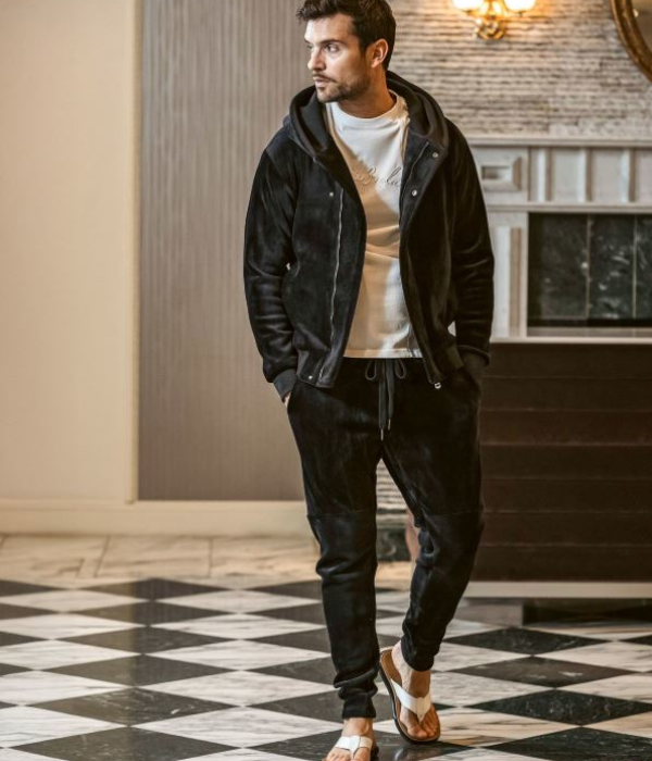 1PIU1UGUALE3 RELAX ウノピゥウノウグァーレトレ リラックス ヘビーベロアサルエルパンツ メンズ カジュアル ジョガーパンツ ルームウェア 部屋着 | 1PIU1UGUALE3 RELAX | 04