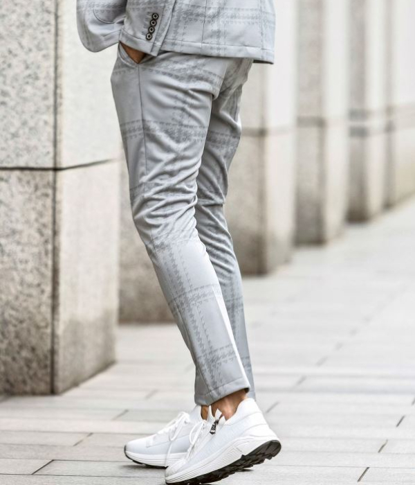 1PIU1UGUALE3 RELAX ウノピゥウノウグァーレトレ リラックス ウィンドウペンジャガードスラックス メンズ スーツパンツ スリム きれいめ 男性 | 1PIU1UGUALE3 RELAX | 09