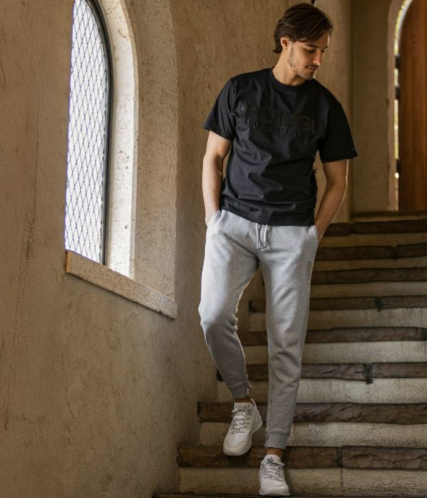 1PIU1UGUALE3 RELAX ウノピゥウノウグァーレトレ リラックス シルバーロゴプレートスウェットパンツ ジョガーパンツ メンズ ジャージ カジュアル スポーツ | 1PIU1UGUALE3 RELAX | 06