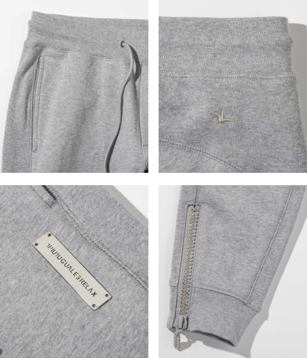 1PIU1UGUALE3 RELAX ウノピゥウノウグァーレトレ リラックス シルバーロゴプレートスウェットパンツ ジョガーパンツ メンズ ジャージ カジュアル スポーツ | 1PIU1UGUALE3 RELAX | 08